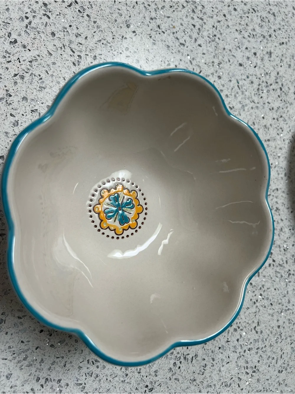 Artistic Accents Hand-Painted Platter & Bowl Peacock Coastline Imports EUC